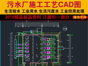 免费下载污水厂全套CAD工艺设计图与全屋定制CAD图纸资源合集